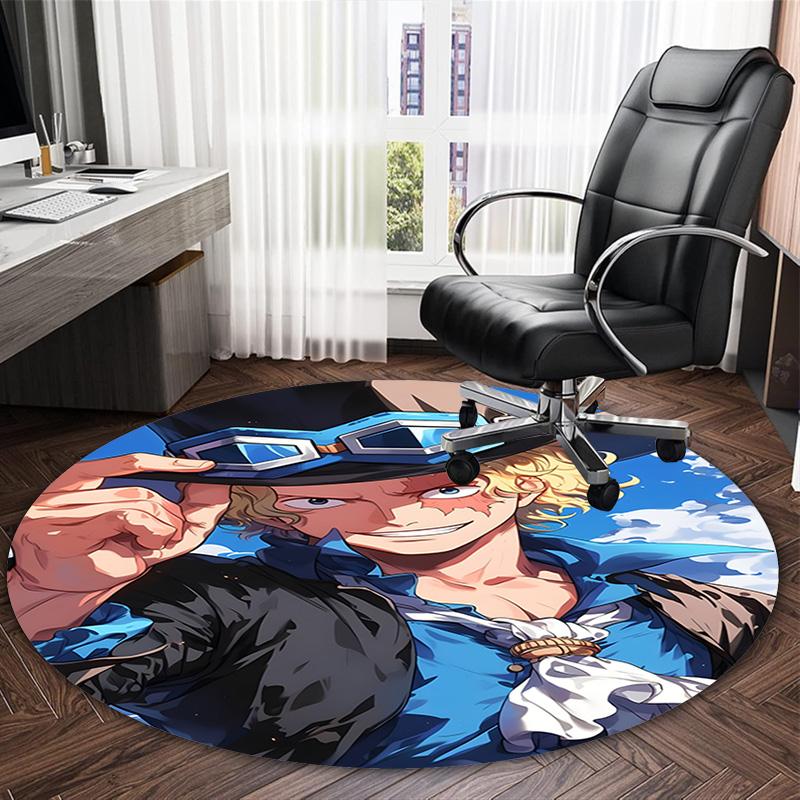 1pc S-Sanji  Carpet, Round Rug, Comfortable, Suitable for Entryways, Living Rooms, Office, And Bedrooms, Christmas Decoration