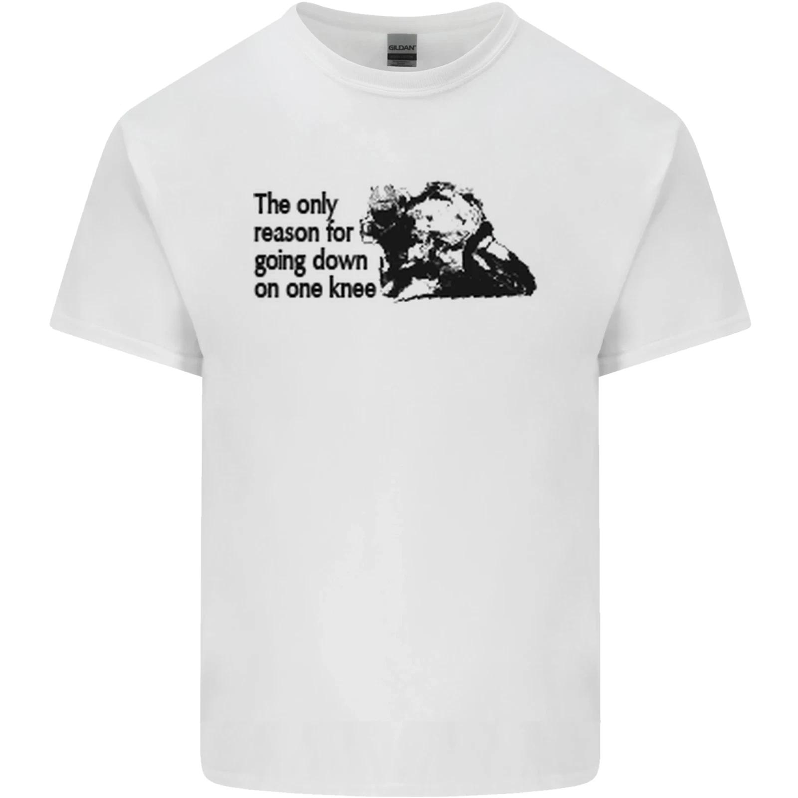 Biker Going Down on One Knee Motorcycle Kids T-Shirt Childrens S