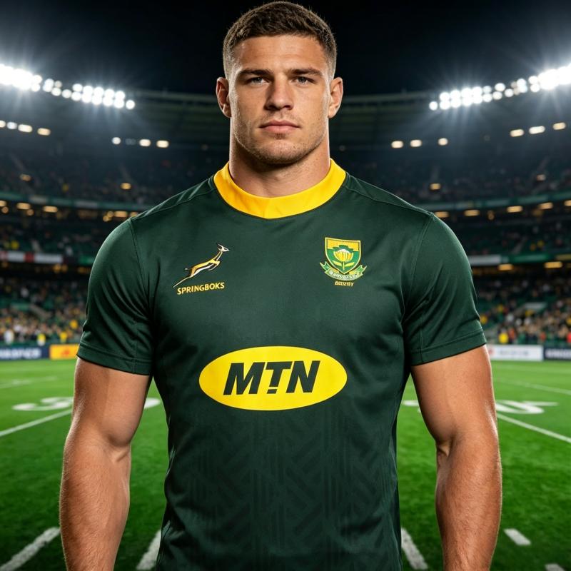 2026 Fashion Breathable Quick-dry T-shirt South Africa 2026 Rugby Jersey Summer Sports Breathable Quick-drying Beachwear