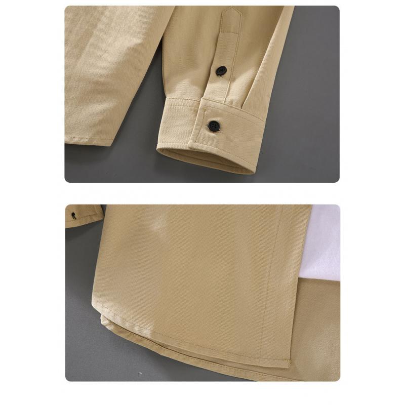 Men'S Loose-Fit Cotton Work Shirt Jacket Casual Spring Vintage Brand Pure Cotton Cardigan Shirt