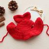 Cappello intrecciato a mano per animali domestici, simpatico cartone animato gatto cane, abbigliamento cappello decorazione, copricapo per animali domestici