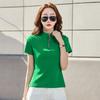 Women's Summer Slimming New POLO Collar Short Sleeved Top