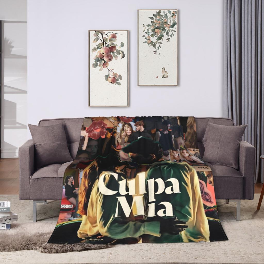 Film Culpa Mia Super Warm Blanket  Airplane Travel Plush Throw Blanket Comfortable Couch Chair Flannel Bedspread Sofa Bed Cover