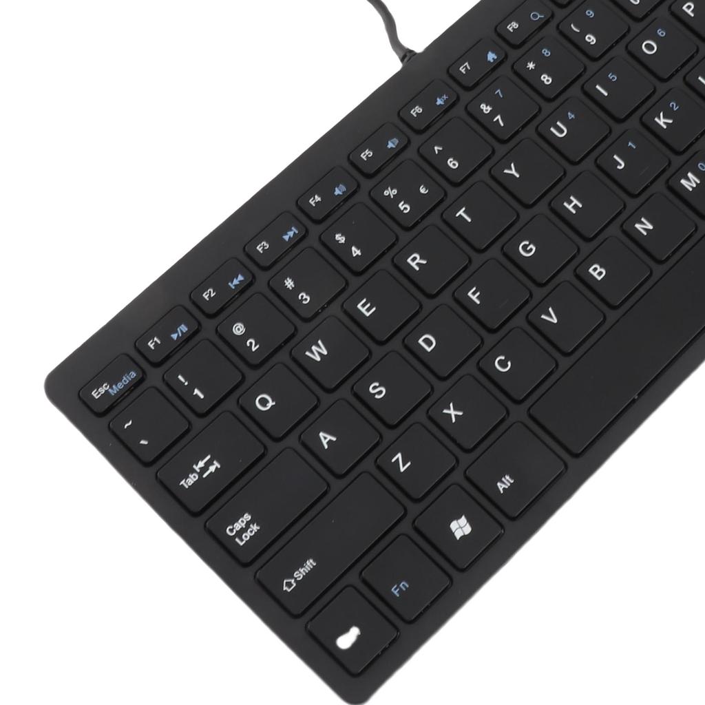 USB-Tastatur mit Kabel 78 Tasten Dünn Tragbar Rutschfest Tastatur für Laptops Desktops
