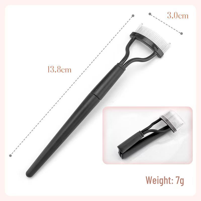 Foldable Semi-Arc Steel Needle Eyelash Comb