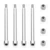 4Pcs Steel Threaded Hinge Pins A-Arm Pins 4x60mm and Nuts Set Compatibles for Remote Control Car Upgrades Repair Parts