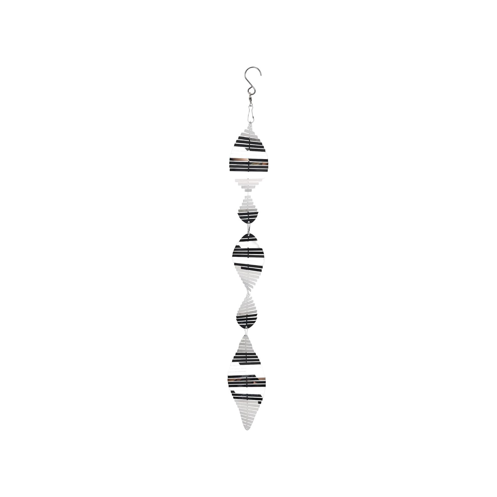 

Geometric Hanging Spiral Ornament with Striped Pattern for Indoor Outdoor Decorative Display in Home Garden Office Spaces One Size