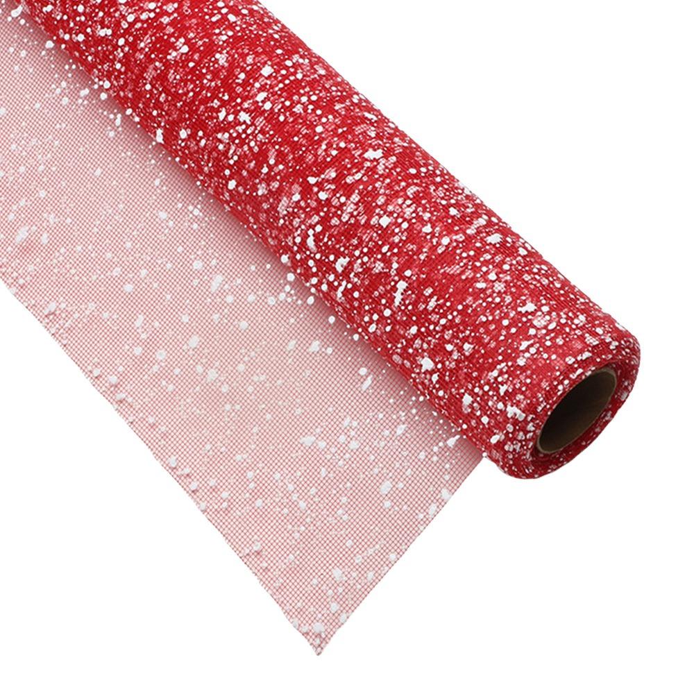 

Snowflake Fresh Flower Wrapping Paper 50cm Wide DIY Mesh Wrapping Paper Florist Wrap Supplies Wedding Birthday Party Decoration 5x5x5cm червоний
