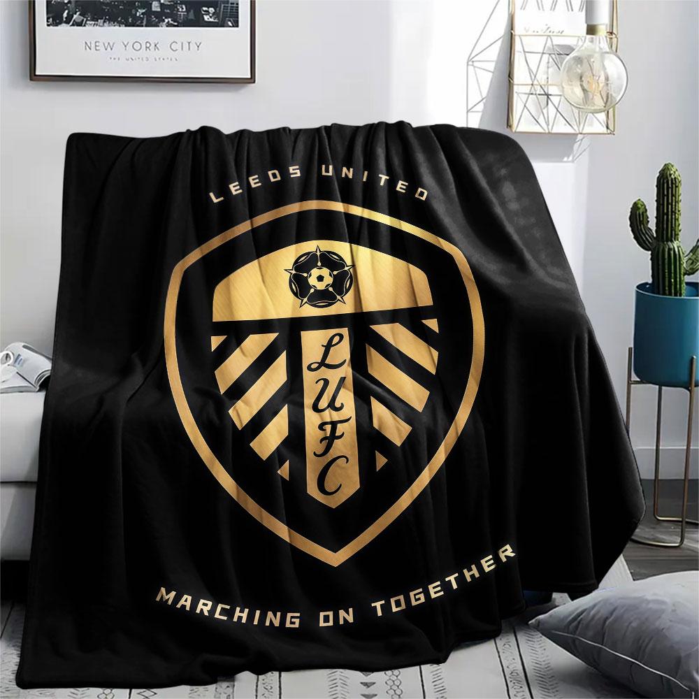 1PC Leeds United Patterned Flannel Blanket Suitable For All Seasons for Home Decor Warmth and Comfort Gifts Holiday Present
