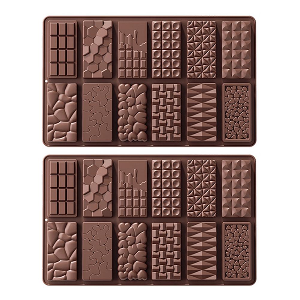 12 Holes Polycarbonate Chocolate Molds Food Grade Silicone DIY Chocolate Candy Bar Molds Non-Stick Christmas Kitchen Accessories