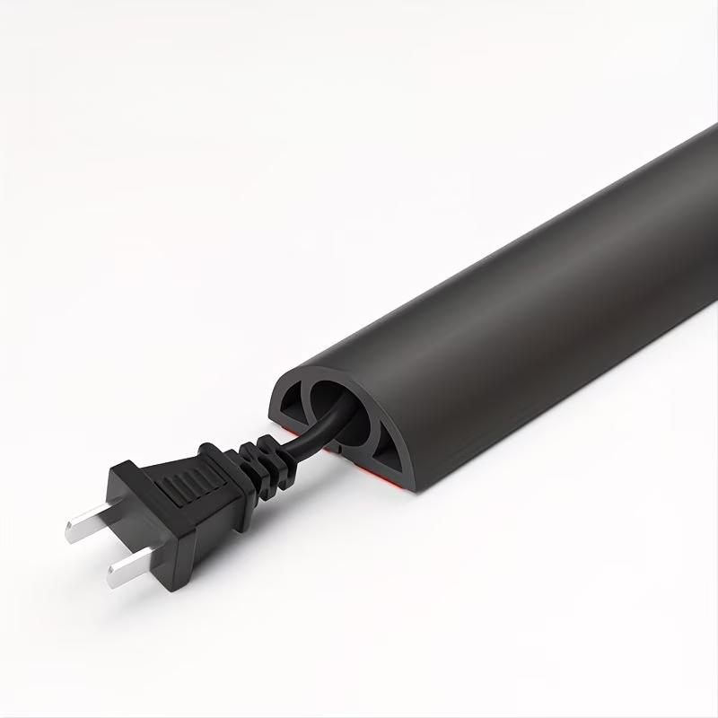 

1PC 1/3meters Floor Cord Cover Extension Wiring Duct Protector Power Cable Protector Covers Practical Wire Organizer Cord Protec 1m чорний