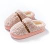 Cotton slippers thickened autumn and winter home warmth velvet home thick-soled plush cotton shoes wear non-slip shoes outside
