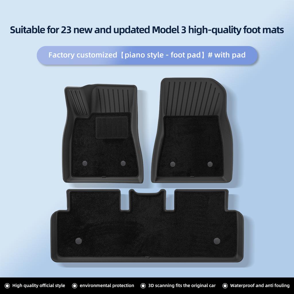 For Tesla Model 3 Highland 2026-2026 Car Floor Mats Protective Mat Auto Accessories Cargo Liner Trunk Mat Only Fit Right Rudder