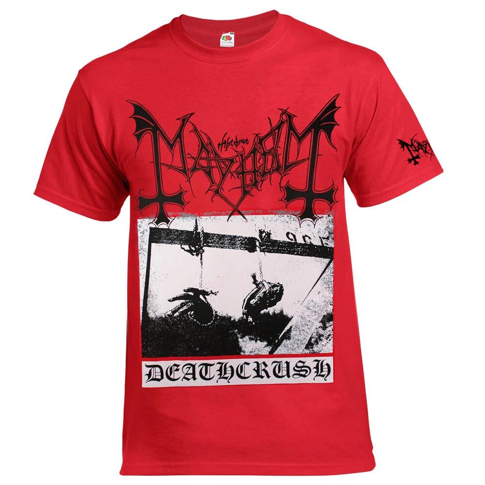 Mayhem  Deathcrush  Red T-Shirt dark throne bathory XL