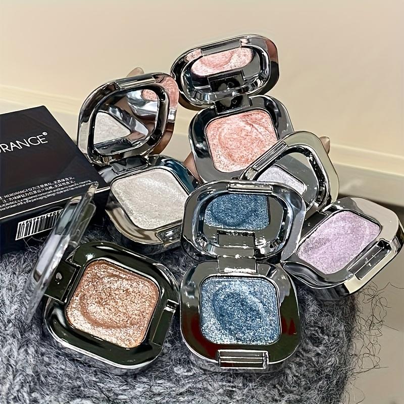 Diamond Highlighter Single Color Eyeshadow with Fine and Sparkling Shimmer, Applies Evenly and Richly, Waterproof Eyeshadow, Soft Texture Eye Makup
