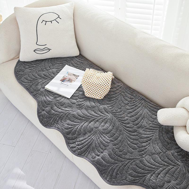 

Чехол для дивана с принтом листьев синели, детский коврик для дивана, утепленный нескользящий чехол для дивана, универсальное полотенце для дивана для гостиной, дома A 70x70cm 1pc