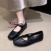 Fashion SUOJIALUN 2025 Autumn New Brand Women Flat Shoes Fashion Round Toe Lace Up Mary Jane Shoes Soft Flat Heel Ladies Boat Shoes