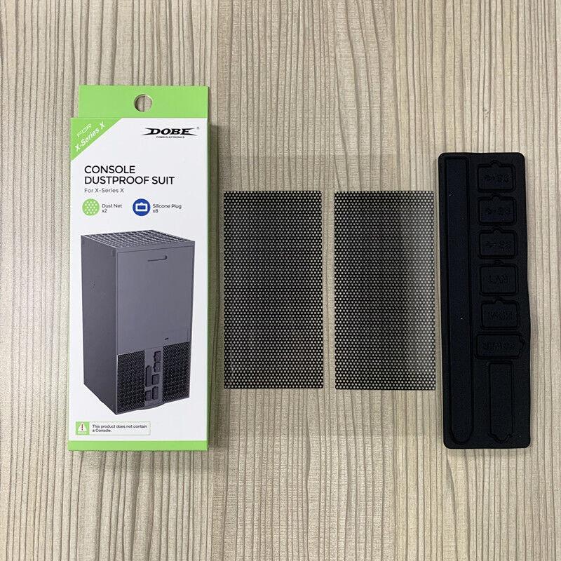 Dust Proof Mesh Filter for Xbox Series X Game Console Silicone Plugs Protector