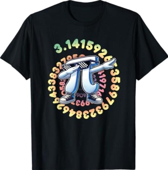 Funny Dabbing Pi Symbol Kids Boys Youth Math Teacher Pi Day T-Shirt Unisex T-Shirt XXXXL