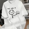 2026 Summer Hot Sale Unisexs Fashionable Casual Loose Sports D Interesting Pattern Printed Round Neck Short Sleeved Tshirt Top