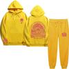 Chasing Sunsets Threaded Peripheral Printing Men's and Women's Sweatshirts Sweatpants Set Hoodie Straight Pants Set