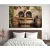 Vintage Wine Barrels and Wine Fountain Dinner Party Food Illustration Poster Canvas Painting Wall Pictures Home Wine Shop Decor