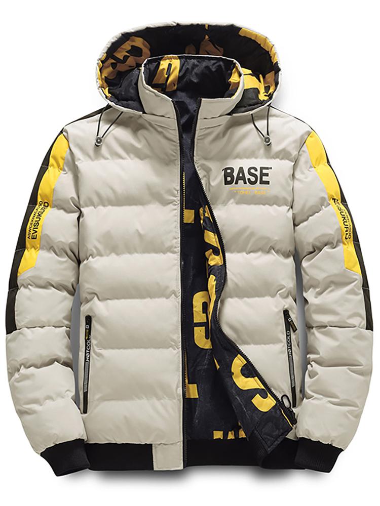 Winter Men's New Double-Sided Jacket Padded Thickened Cold Warm Comfort Down Jacket Hat Removable One Piece Of Two Wear M-5xl