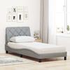 VidaXL Bed with Light Grey Mattress 90x190 Cm Fabric 3310706