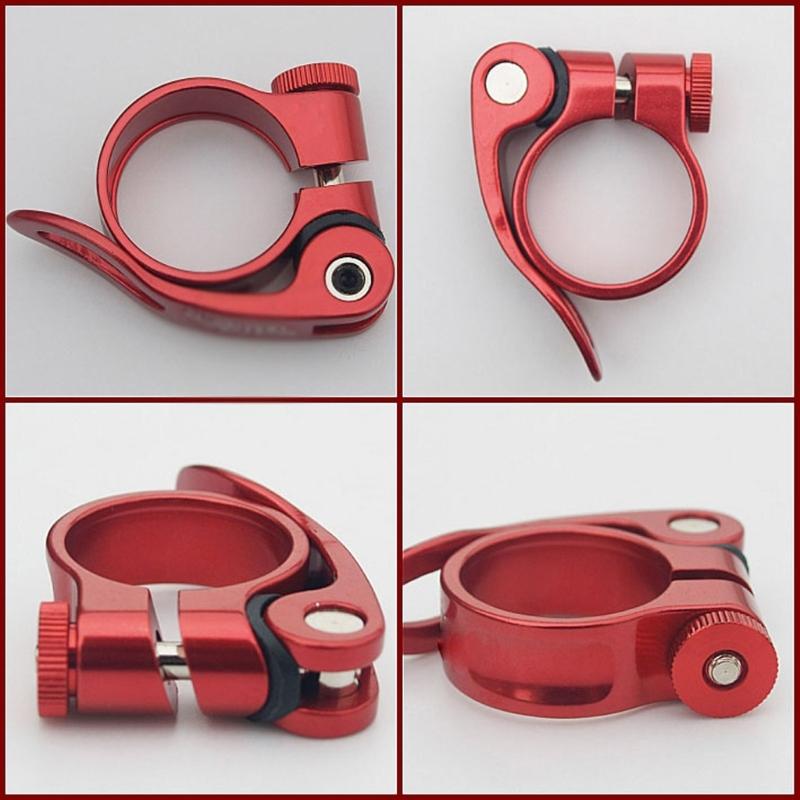 Road Bike Seat Tube Clip Bike Saddles Seat Clamps Bicycles Seatpost Clamp Aluminum Alloys Seat Tube Clamp Rings Enduring
