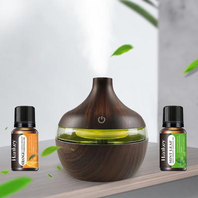 Diffuser For Home Premium Wooden Humidifier Gift Set  300ml USB Diffuser with 2 Relaxing Essential Oils - Perfect for Bedroom Of