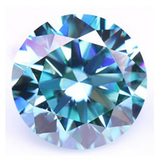 Round Multicolor Moissanite Stones: Red, Yellow, Blue, Green & Paraiba Colors