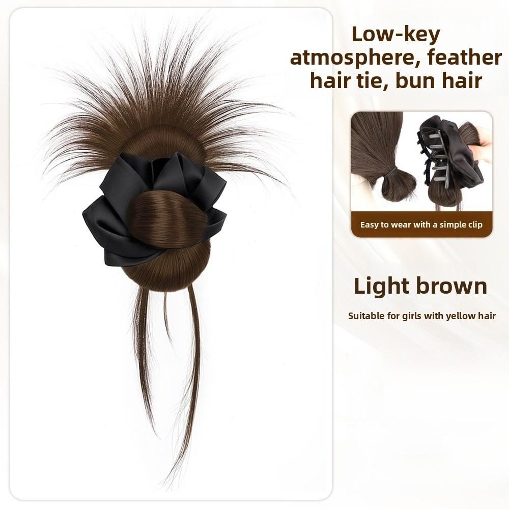Synthetic Bun Head Wig with Hair Tie Wig Hair Clip New Hairpiece Hair Accessories