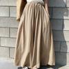 Women Pants Solid Color Side Pockets Temperament Elastic Waist Wide Leg Trousers Streetwear
