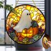 Halloween Cute Little Ghost Acrylic Sun Catcher Hanging Indoor and Outdoor Home Courtyard Garden Decoration Hanging Board, Durable Acrylic Sign