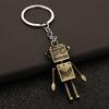 Keychain Pendant Retro Robot Design Movable Joint Swinging Limbs Decorative Key Ring Backpack Accessory