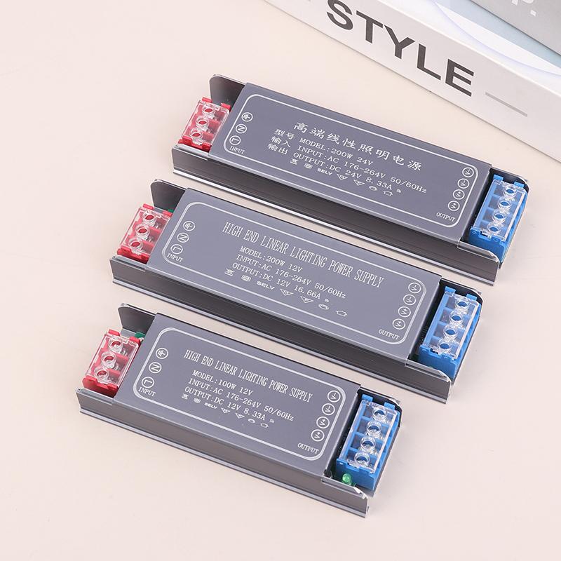 DC 12V 24V Switching Power Supply AC100-264V LED Light Driver Power Adapter 100W 200W 300W Mute Lighting Transformers