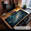 Space Cosmic Theme Custom Mouse Pad Personalized With Name Text Customized Desk Mat For Office Home Decor