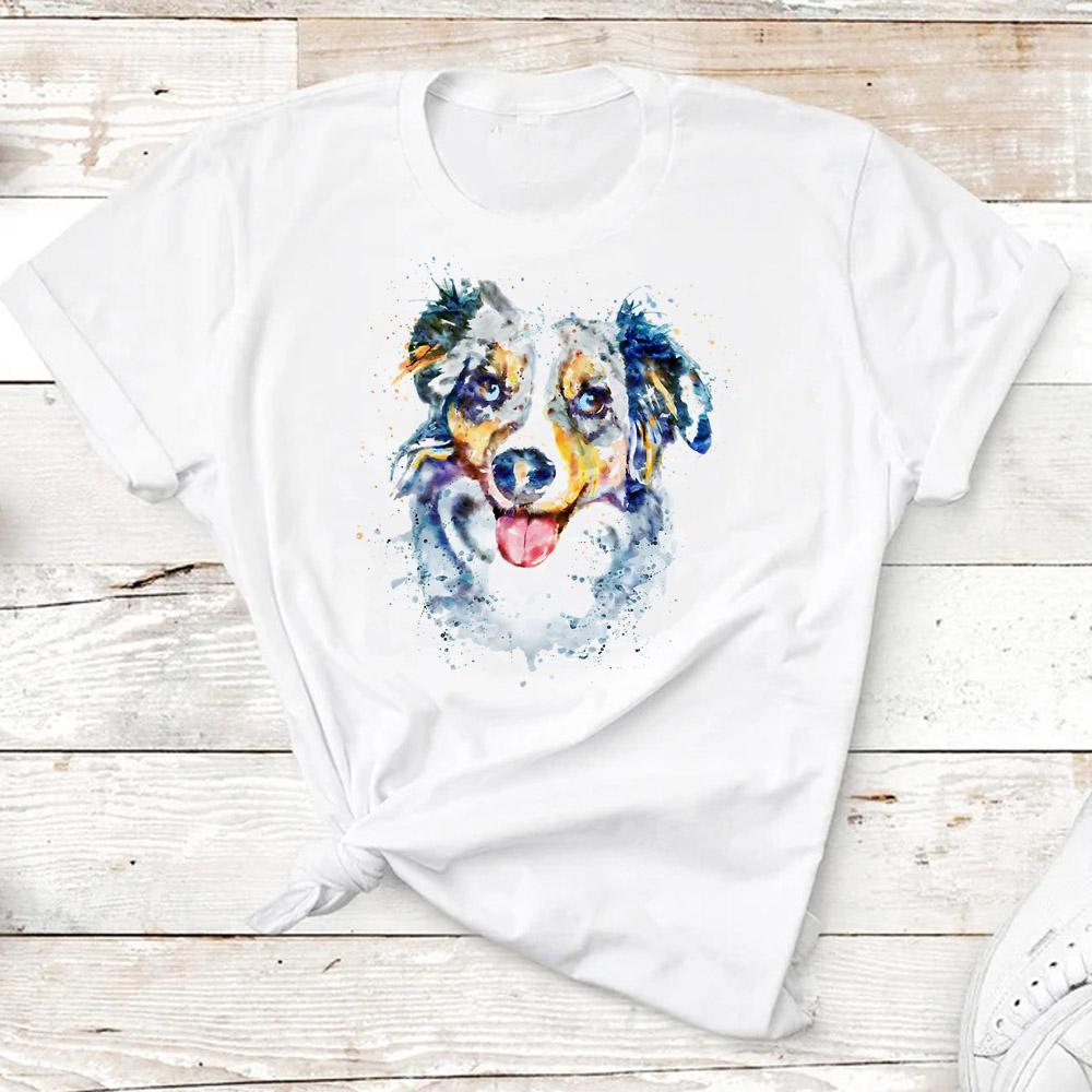 Border Collie Tee Women Summer Designer Graphic Tshirts feUnisex Designer S Clothes