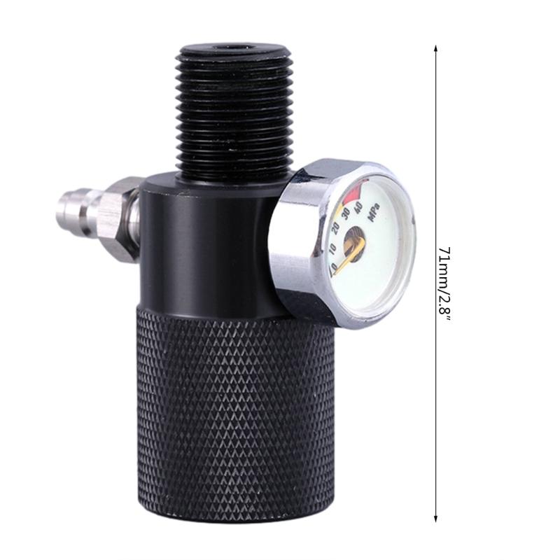Professional Grade Inflator Adapter 40MPa with Male Connector & Night Light Pressure Gauge Rapid 40MPa Inflation