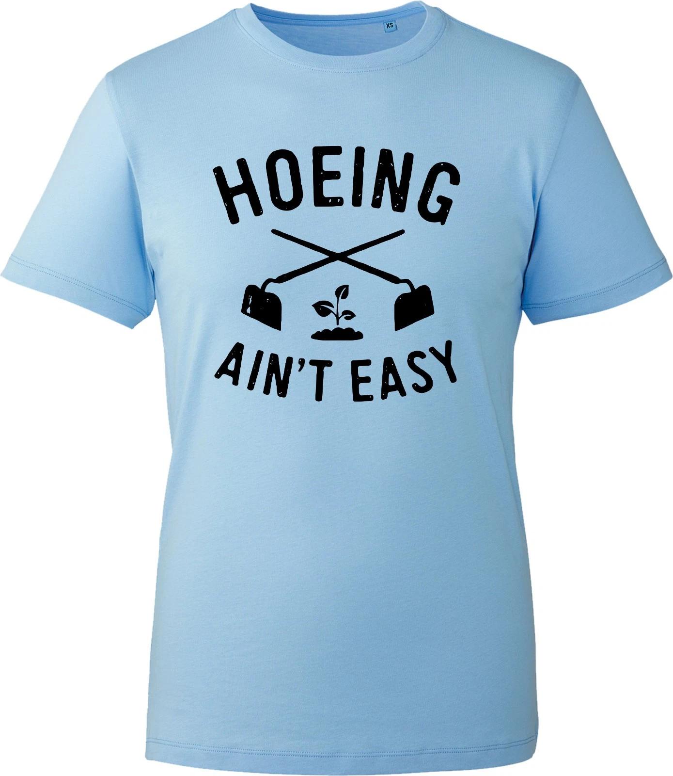 Hoeing Ain t Easy T-Shirt Funny Vintage Gardening Parody Herbology Mens Gift S