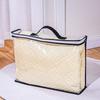 Small Clear PVC Zipper Storage Bag with Handle, Household Bedding/Blanket/Pillow Core Packaging Pouch