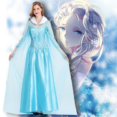 XS-XXL Halloween, Frozen Cosplay Elsa Dress, Masquerade Dress Elsa Princess Dress