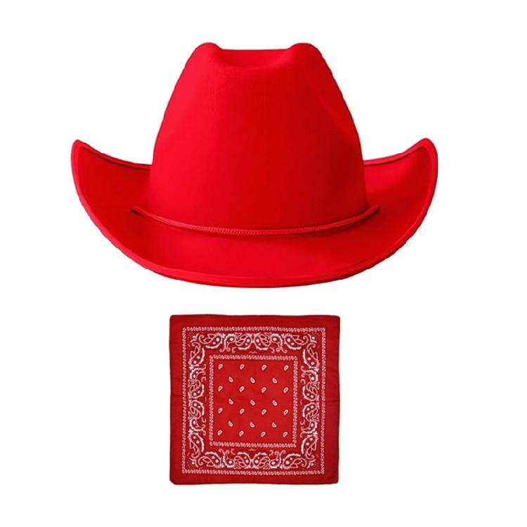 Atmungsaktives Cowboy-Stil Hut-Bandana-Bündel Kinder Verkleidung Kostüm Partyzubehör Bequemes Kostümzubehör