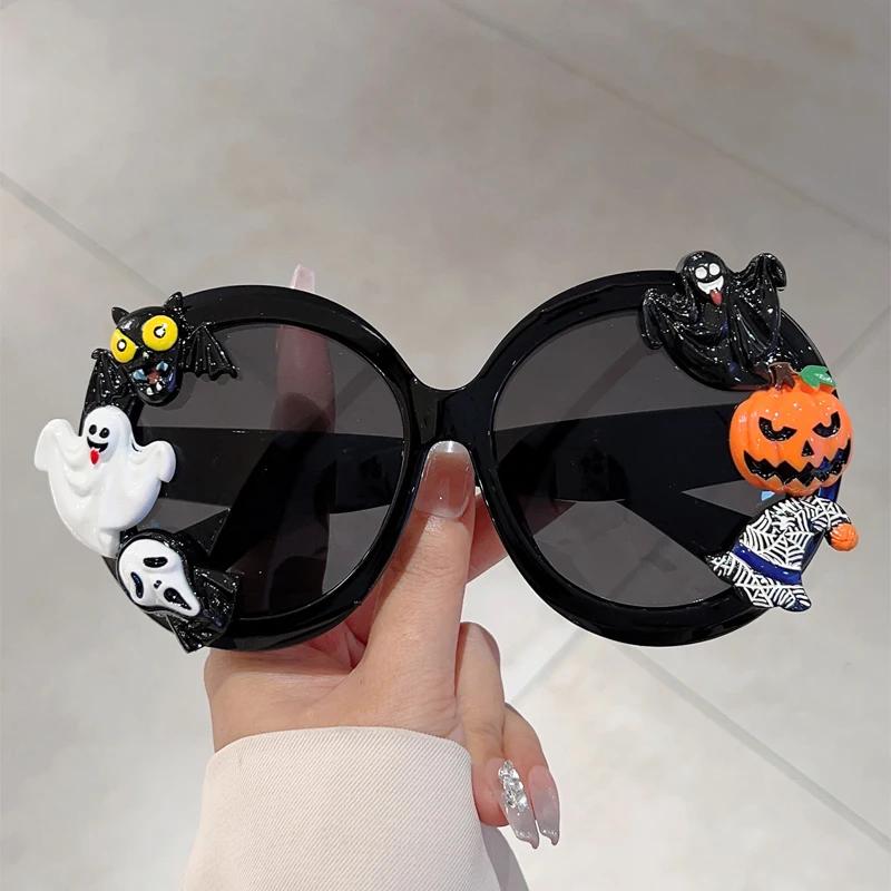 Cute Halloween Party Pumpkin Decor Shades Women Fashion Festival Rave Prop Sunglasses Funny Cartoon Design Sun Glasses
