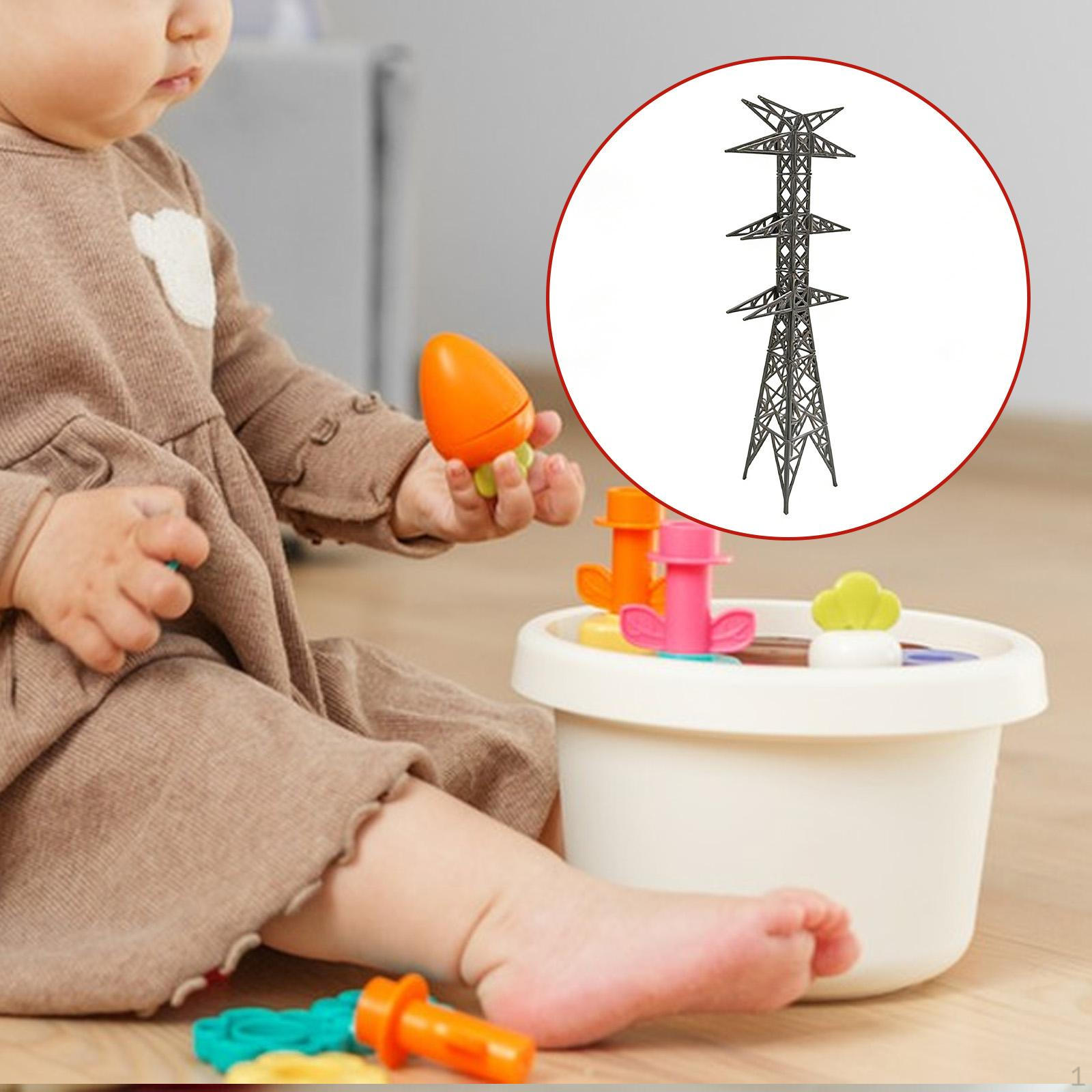 

1/200 Electric Transmission Towers Model Railroad Scenery Educational Tool Diorama Scene Sand Table Style A
