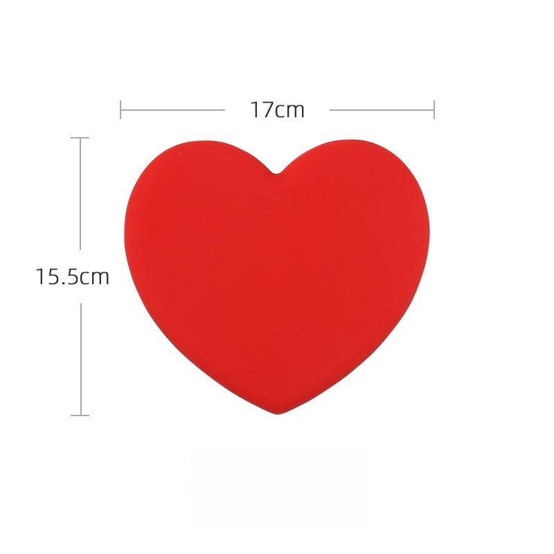 

1pc Peach Shaped Silicone Insulation Pad Anti Scalding Korean Style High-temperature and Heat-resistant Pad 17x15.5cm