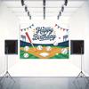 2D Baseball Happy Birthday Backdrop Kids Sports Theme Photography Background
