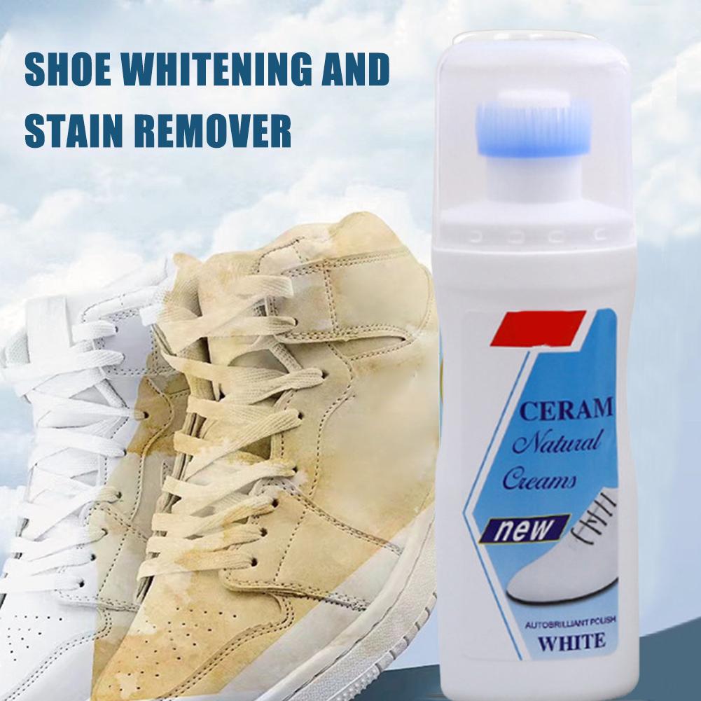 White Shoes Cleaner Polish Cleaning Tool For Casual Leather Shoe Sneakers Shoe Brushes Yellow Stain Remover Dry Cleaning Agent