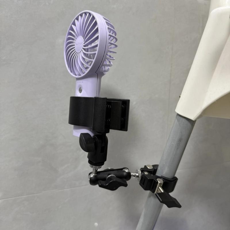 Metal Plastic Adjustable Clamp Holder Featuring 360 Rotate for Mounting Microphones Hair Dryers and Handheld Fan