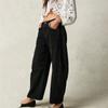 Women Vintage American Style Denim Jeans Knee Splicing Design Straight Pants Female Commuter Casual Loose Mid Waist Trousers